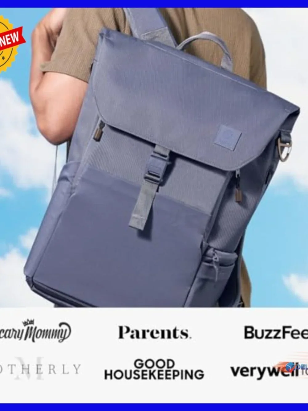 Large Water-Resistant Diaper Backpack with Changing Pad, Travel-Friendly